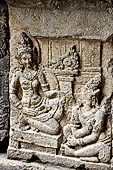 Prambanan - Ramayana reliefs of Shiva Temple. Rama shoot a golden deer which is originally of the giant Marica. 